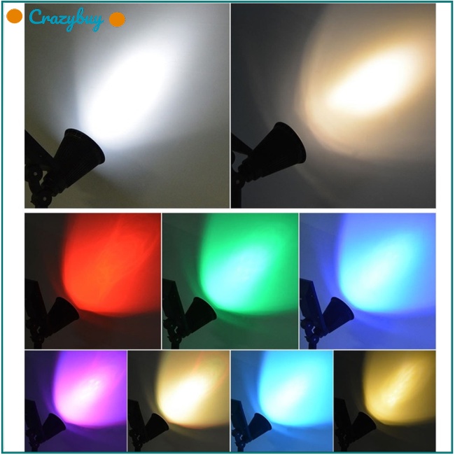 Cr Đèn Led Chiếu Sáng Sân Vườn 7 Màu Thay Đổi 180 Độ Sử Dụng Năng Lượng Mặt Trời