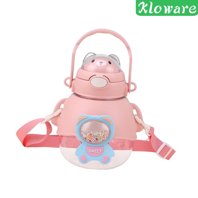 Bình Nước Có Ống Hút Họa Tiết Hoạt Hình Dành Cho Thanh Thiếu Niên Cắm Trại