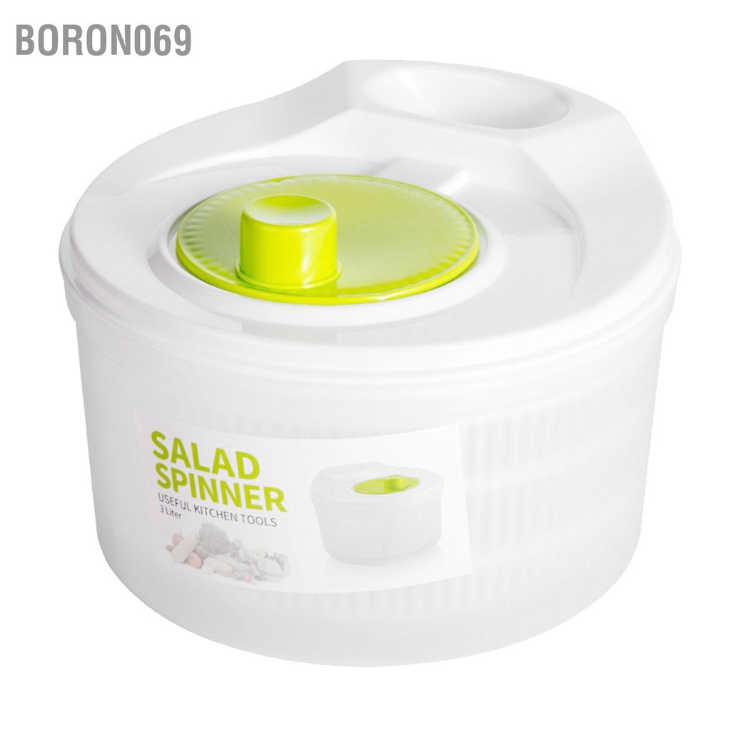 Boron069 Salad Spinner Nhựa Đa Năng Xà Lách Máy Sấy Rau Trái Cây Bát Ăn Chay Cho Nhà Bếp Gia Đình