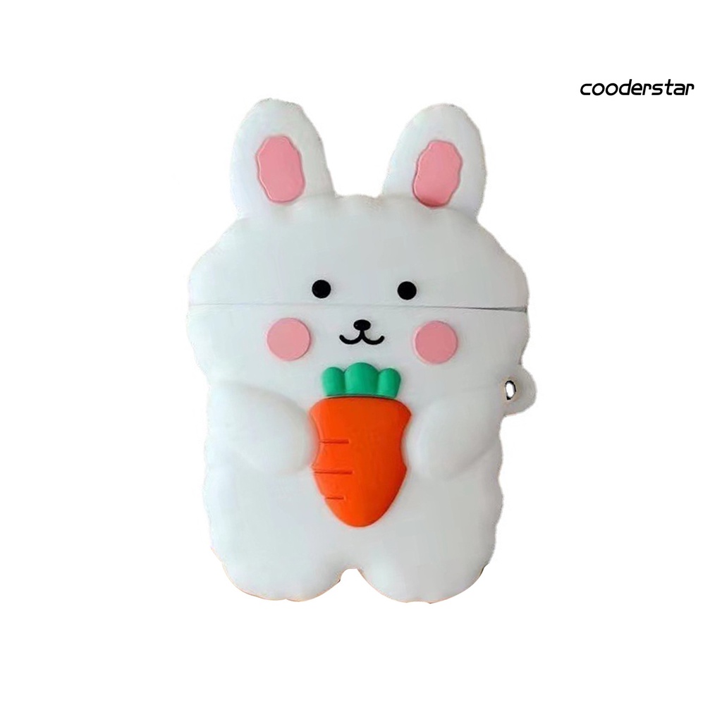 Vỏ Bảo Vệ Hộp Sạc Tai Nghe Bluetooth AirPods 3 Bằng Silicon Hình Thỏ Hoạt Hình Dễ Thương Chống Rơi / Sốc