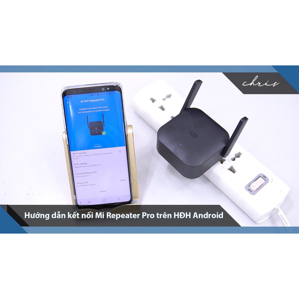 Kích sóng Xiaomi Pro/Kích sóng wifi Xiaomi AC1200 Mi wifi range extender