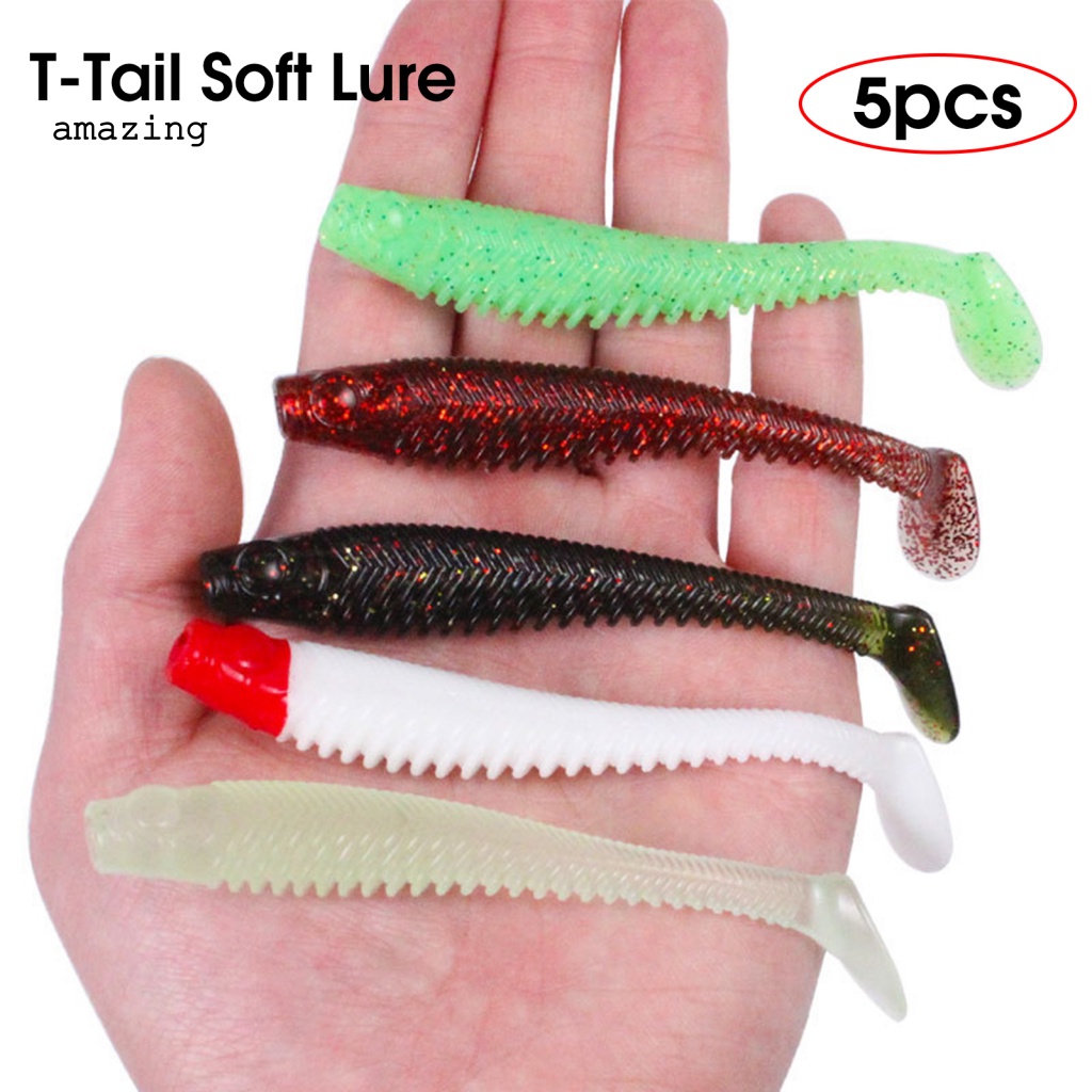 Set 5 Mồi Câu Cá Mềm 10cm / 5.7g Hiệu Quả Cao Không Dễ Vỡ