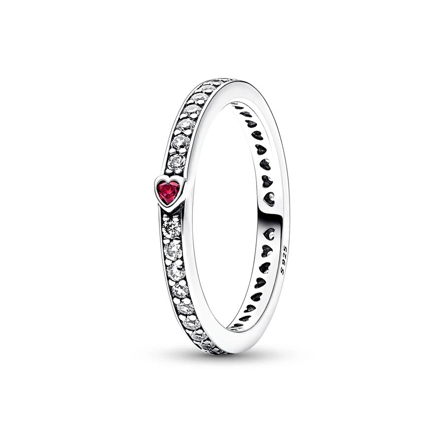 Nhẫn Hở Mạ Bạc 925 Hình Trái Tim Lấp Lánh Pandora2023