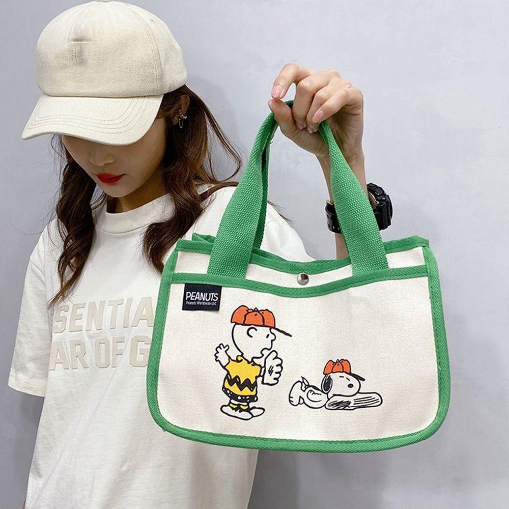 Túi vải Cỡ Lớn In Họa Tiết Hoạt Hình Snoopy Dễ Thương