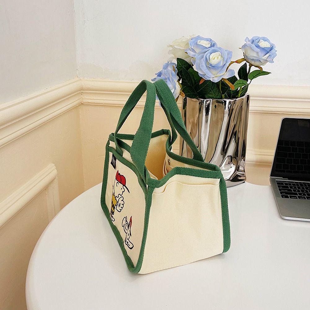 Fallforbeauty Túi Đựng Mỹ Phẩm / Son Môi Cỡ Lớn In Họa Tiết Hoạt Hình Snoopy Dễ Thương Tiện Dụng Mang Theo Du Lịch