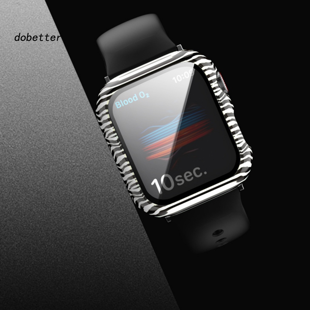 Ốp Bảo Vệ Mặt Đồng Hồ Thông Minh Bằng PC Chống Trầy Họa Tiết Da Báo Cho iWatch SE / 2 / 3 / 4 / 5 / 6