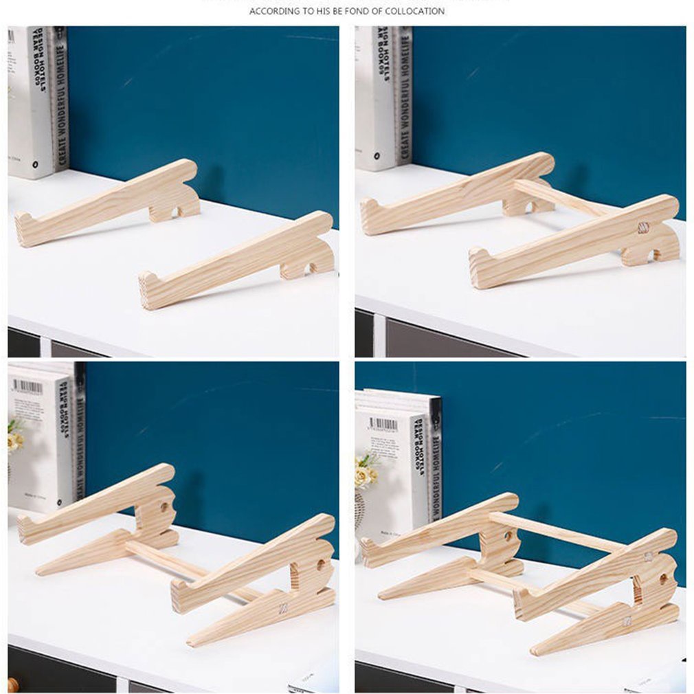 Laptop Stand Universal Desktop Wood For 10-15 Inch Notebooks Detachable Wooden Storage Rack Notebook Holder [Q/7]