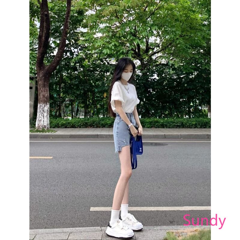 Chân Váy Jeans Lưng Cao Thiết Kế Đơn Giản Hợp Thời Trang