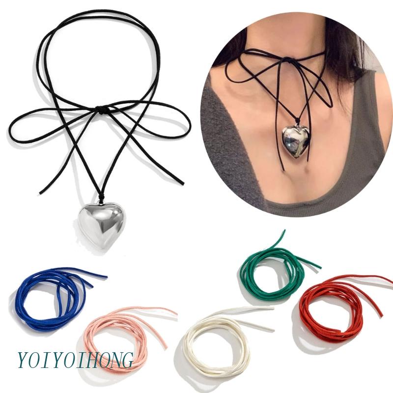 Set 6 Vòng Cổ Choker Hình Trái Tim Đơn Giản