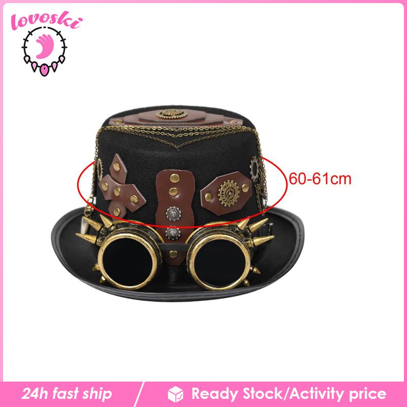 Mũ Fedora Phong Cách Steampunk Gothic Hóa Trang