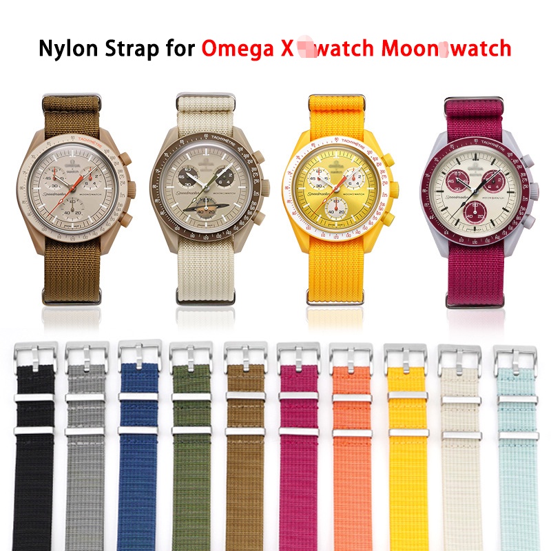 Dây Đeo Nylon 20mm Mềm Mại Hình Hành Tinh Mặt Trăng Cho Đồng Hồ Omega