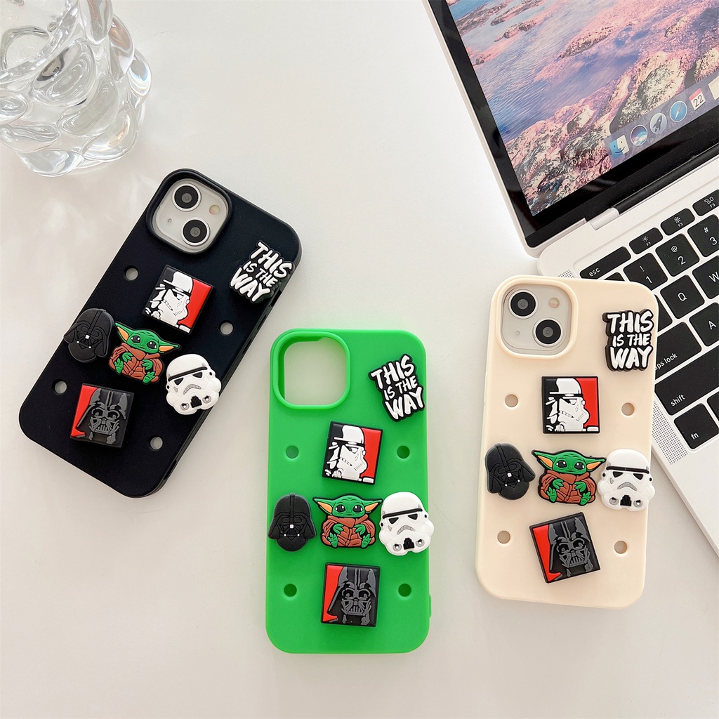 Ốp Điện Thoại Silicon Mềm Chống Sốc Có Lỗ Thông Hơi Họa Tiết Star War 3D DIY Cho Apple IPhone 14 13 12 11 Pro Max