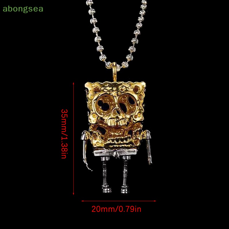 Vòng cổ Mặt Vuông Khắc Hình Đầu Lâu Phong Cách Hip Hop Punk Rock Cổ Điển Cho Nam Và Nữ Bongsea