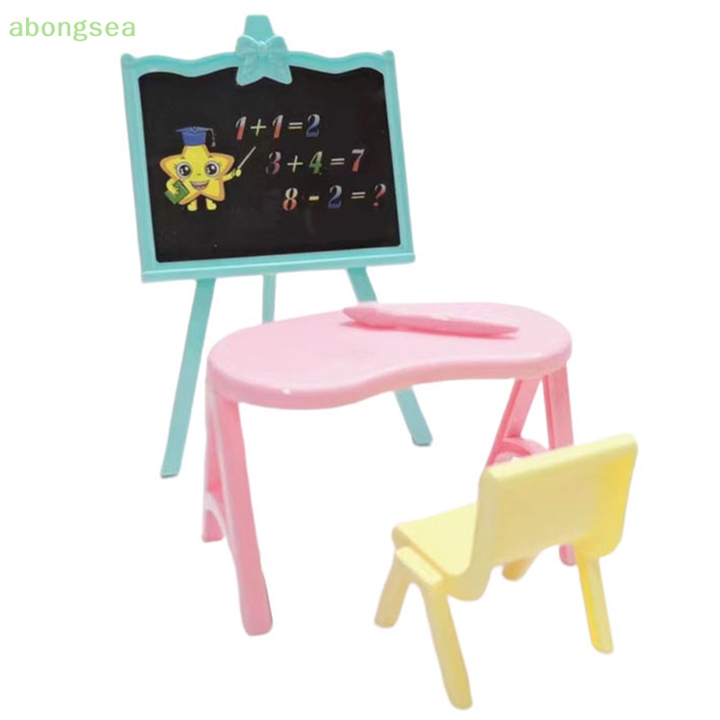 Set 4 Mô Hình Bảng Đen 16cm Trang Trí Nhà Búp Bê