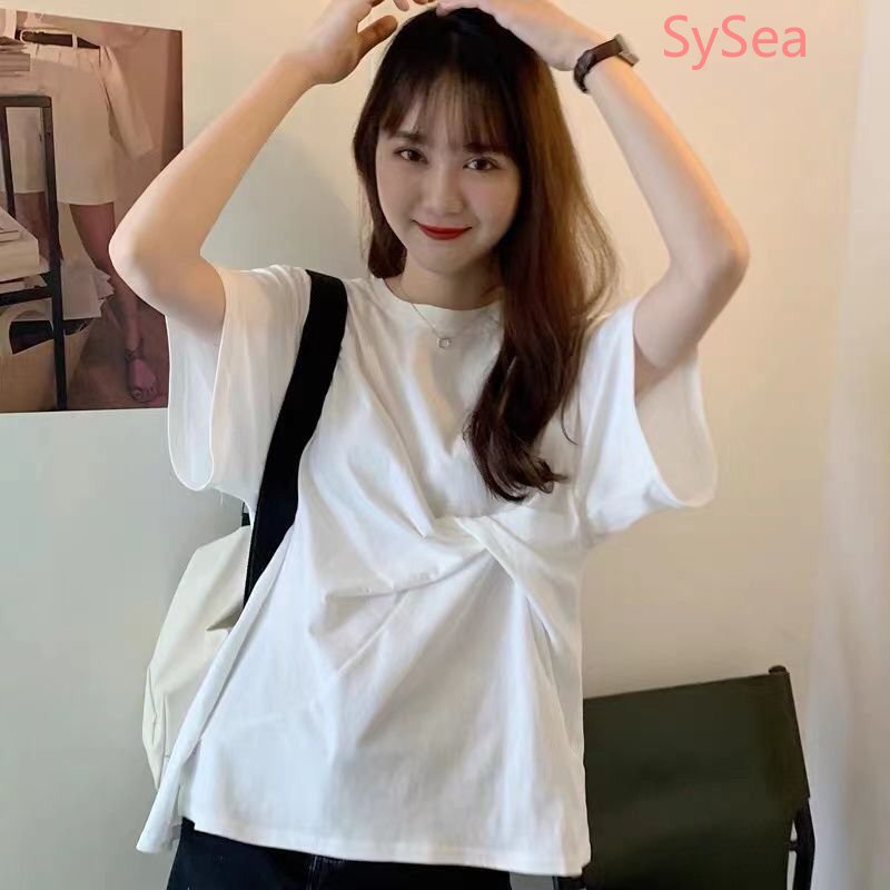 Áo Sơ Mi Dáng Rộng Đính Nơ Thời Trang Mùa Hè Hàn Quốc Dành Cho Nữ