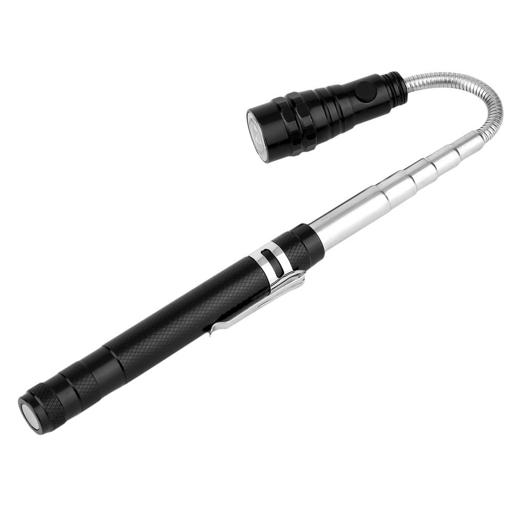 360° Flexibleized Head Hard Wearing Aluminum Case Telescopic Flexible 3 Led Flashlight Pick Up Tool Lamp Light [Q/3]