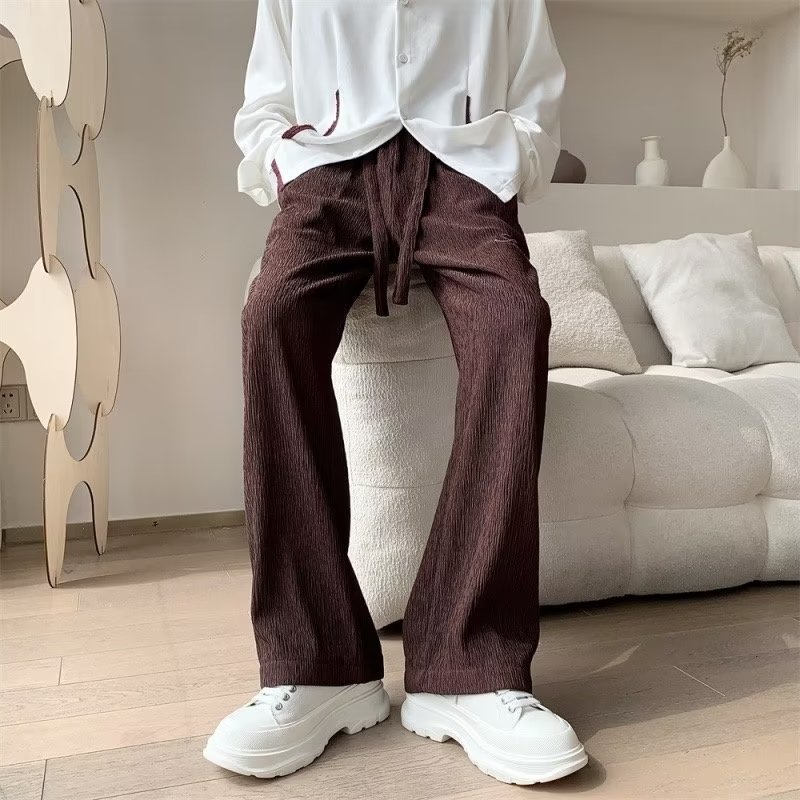 Quần Dài Dáng Rộng Phong Cách Đường Phố Thời Trang Thu Đông Cho Nam