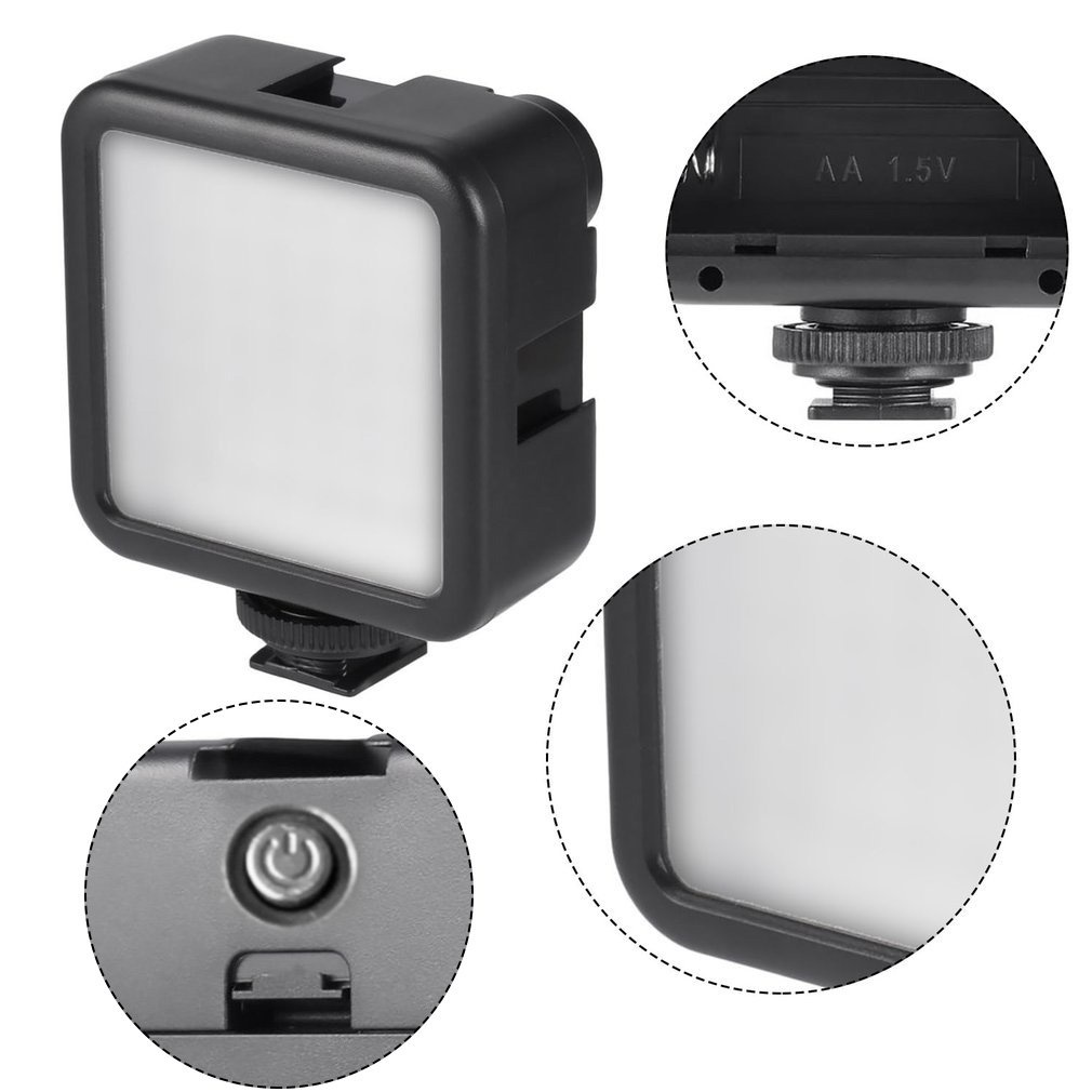 5.5W 800Lm 6000K Mini Portable Long Life 49 Led Video Light Lamp Photographic Photo Lighting For Camera Photography [Q/10]