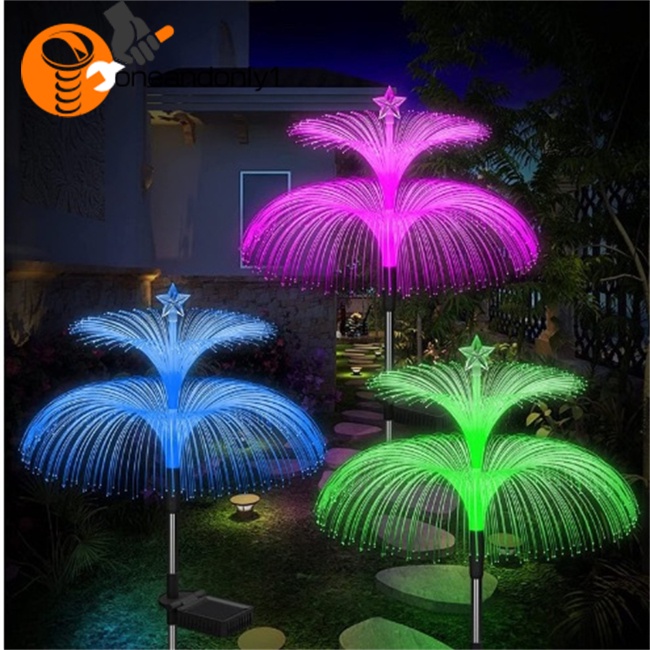 Dây Đèn Sợi Quang Hai Lớp Trang Trí Lối Đi Sân Vườn Sử Dụng Năng Lượng Mặt Trời