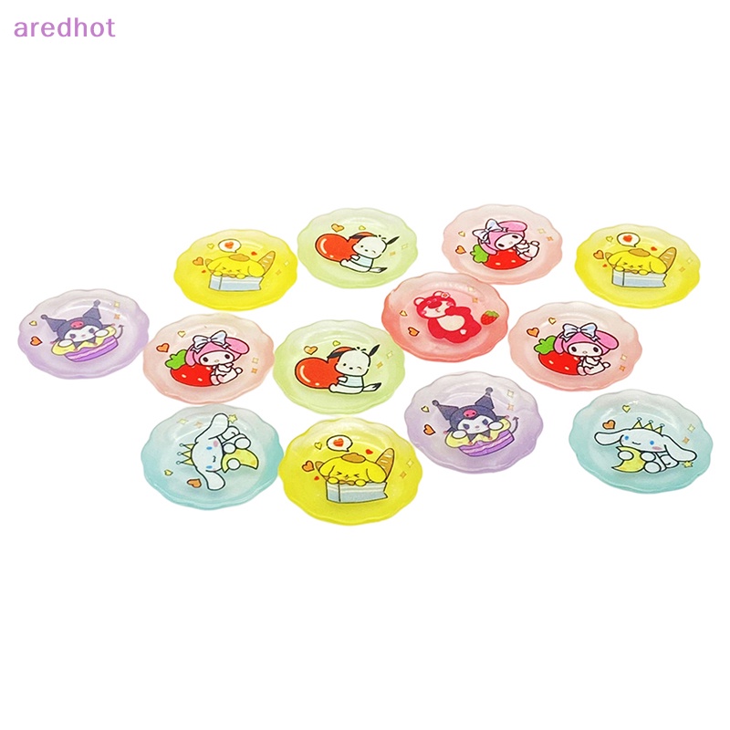 Set 5 Đĩa Nhựa Dạ Quang Dùng Để Trang Trí Ốp Điện Thoại DIY Mới