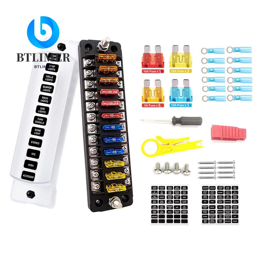 Giá Đỡ Cầu Chì RV 12 Chiều Có Đèn LED Báo Hiệu Dành Cho Xe Tải / Tàu Thuyền Ốp