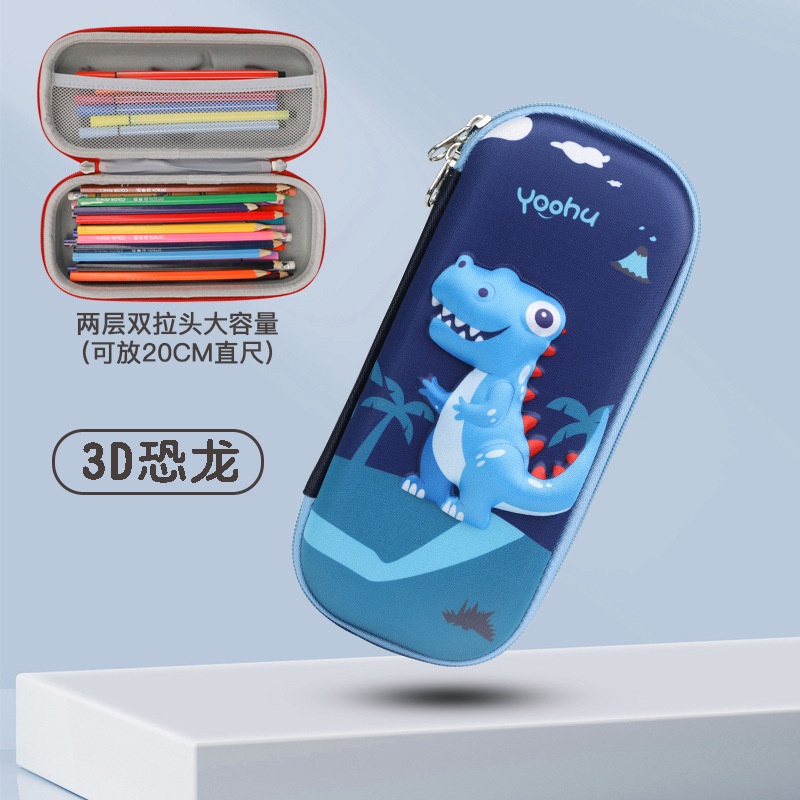 Hộp Đựng Bút Họa Tiết In Nổi 3D Vải Chống Thấm Nước Nhiều Mẫu Cute Túi Chứa Viết Khóa Kéo Dễ Thương