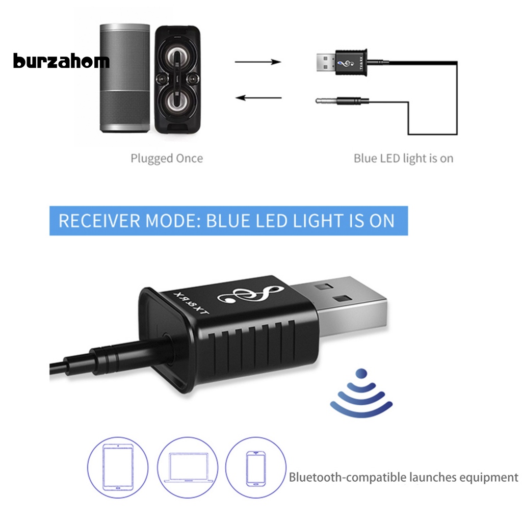 Usb Nhận Tín Hiệu Âm Thanh Bluetooth 5.0 2 Trong 1