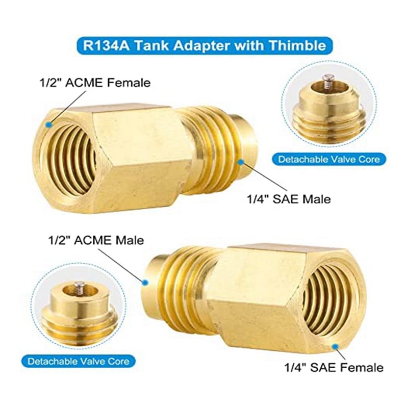 Bộ Chia Cổng Sạc R410A Mini R410A Với Đầu Cắm 5 / 16inch Sang 1 / 4inch Cho Hệ Thống HVAC