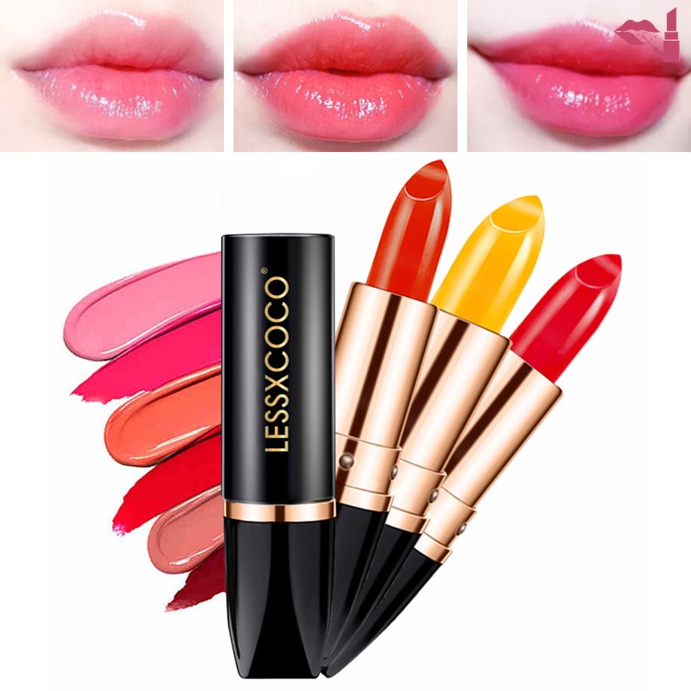 Son Môi Dưỡng Ẩm Lâu Trôi Không Dính Thành Cốc Thay Đổi Màu Sắc Theo Nhiệt Độ 3 Màu Tùy Chọn