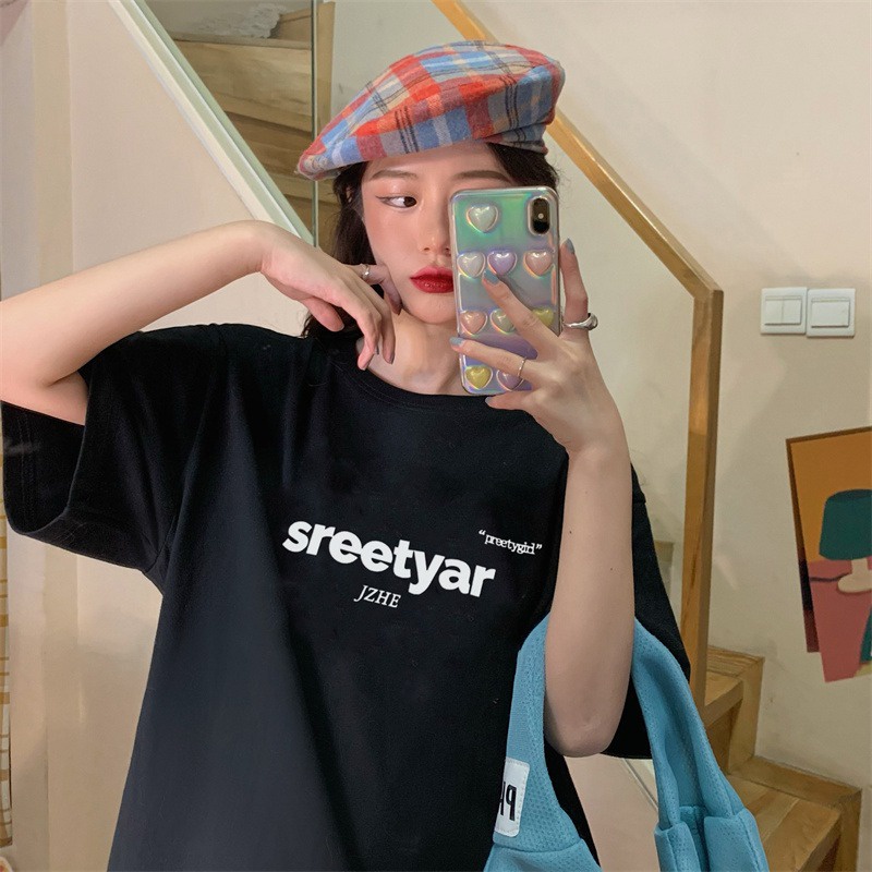 Áo Thun Tay Lỡ Dáng Rộng Thiết Kế Đơn Giản Thời Trang Xuân Hè Cho Nữ