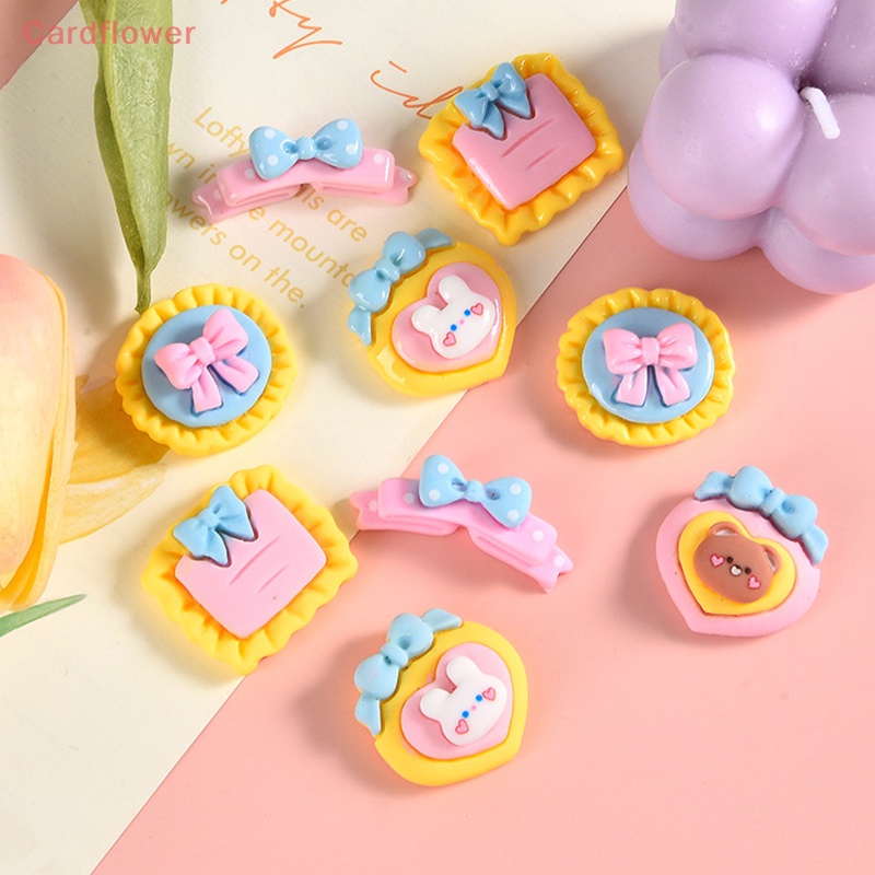 Bộ 10 Phụ Kiện Trang Trí Điện Thoại Hình Thỏ Mini Bằng Nhựa Resin DIY Mới