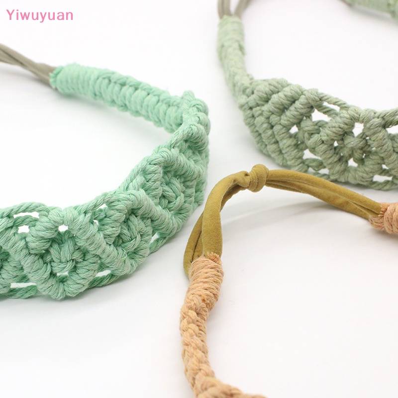 &lt; Yiwuyuan &gt; Băng Đô Cotton Bện Co Giãn Phong Cách Boho Cổ Điển Phụ Kiện Thể Thao Dành Cho Nữ