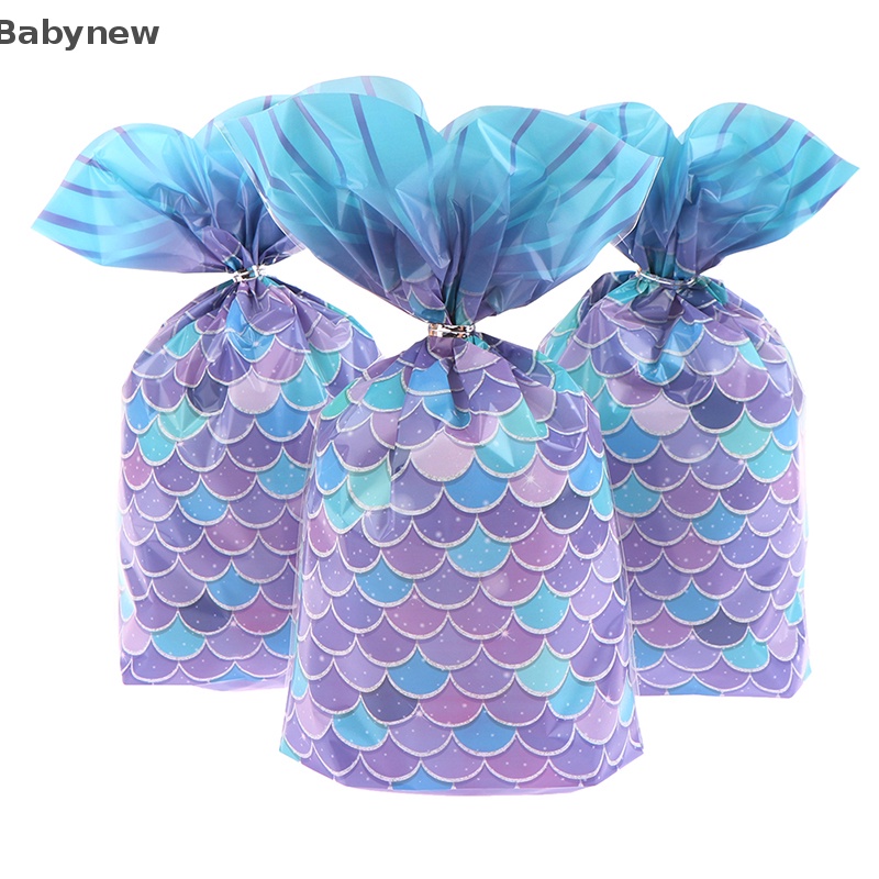 < Babynew > Set 25 Túi Đựng Bánh Kẹo Hình Đuôi Nàng Tiên Cá Đang Bán Chạy