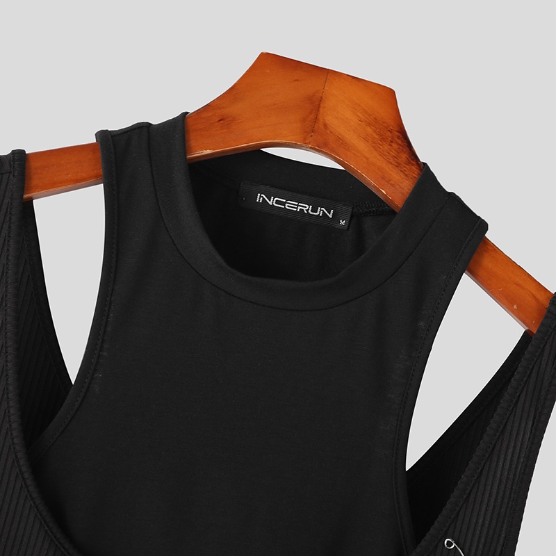 Áo tanktop INCERUN dệt kim hai mảnh thời trang