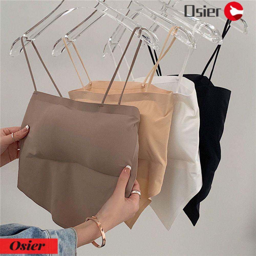 Osier1 Áo Lót Lụa Mát Có Mút Đệm Ngực Không Đối Xứng Thoáng Khí