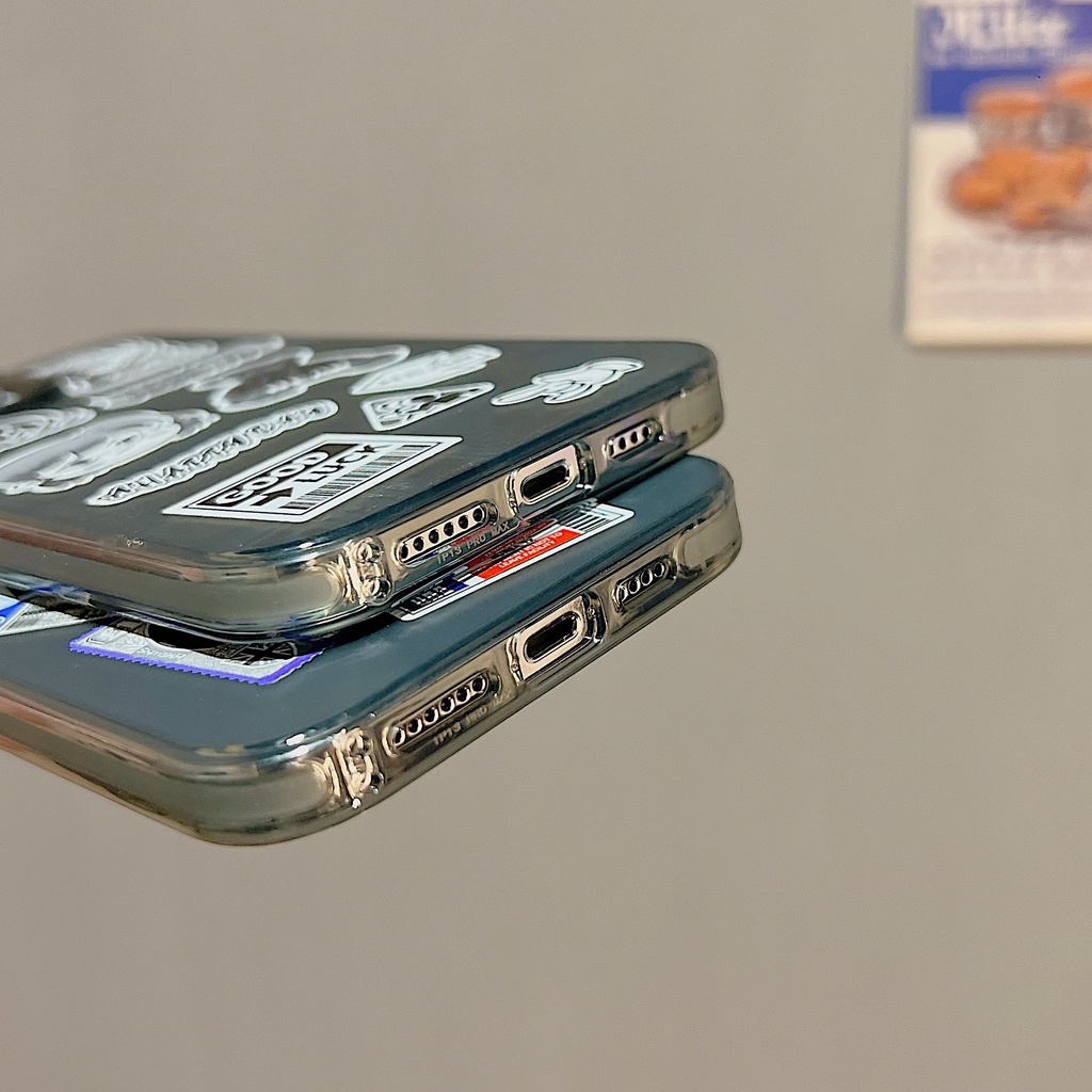 Ốp Điện Thoại tpu Dẻo Trong Suốt Họa Tiết Hoạt Hình Độc Đáo Chống Sốc Cho iPhone 11 13 12 14 PRO MAX
