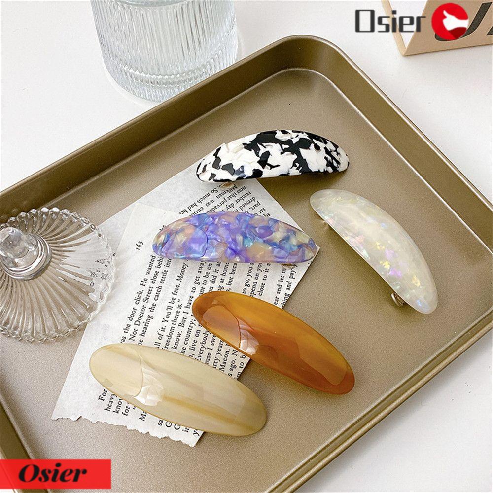 Kẹp Tóc Đuôi Ngựa Acetate Hình Học Thanh Lịch 1 Cái