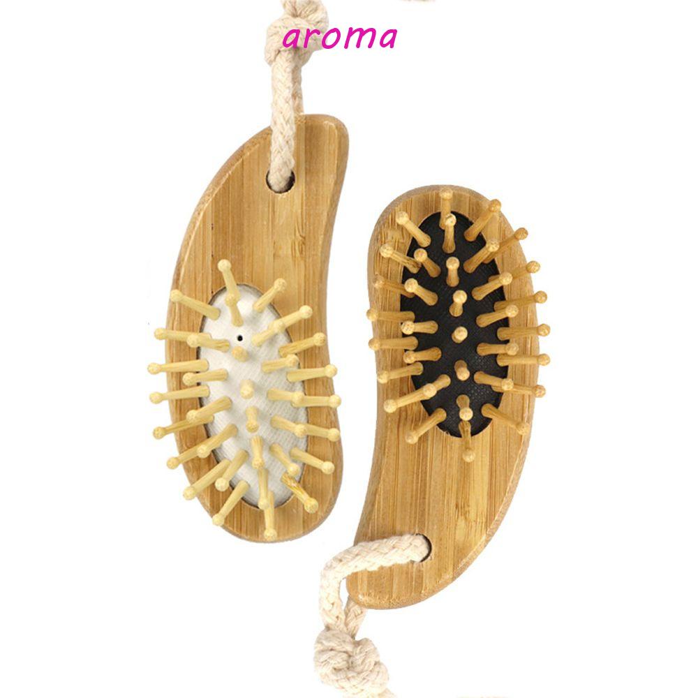 Lược Chải Tóc Mini Bằng Tre Mát Xa Da Đầu Chống Tĩnh Điện Chất Lượng Cao