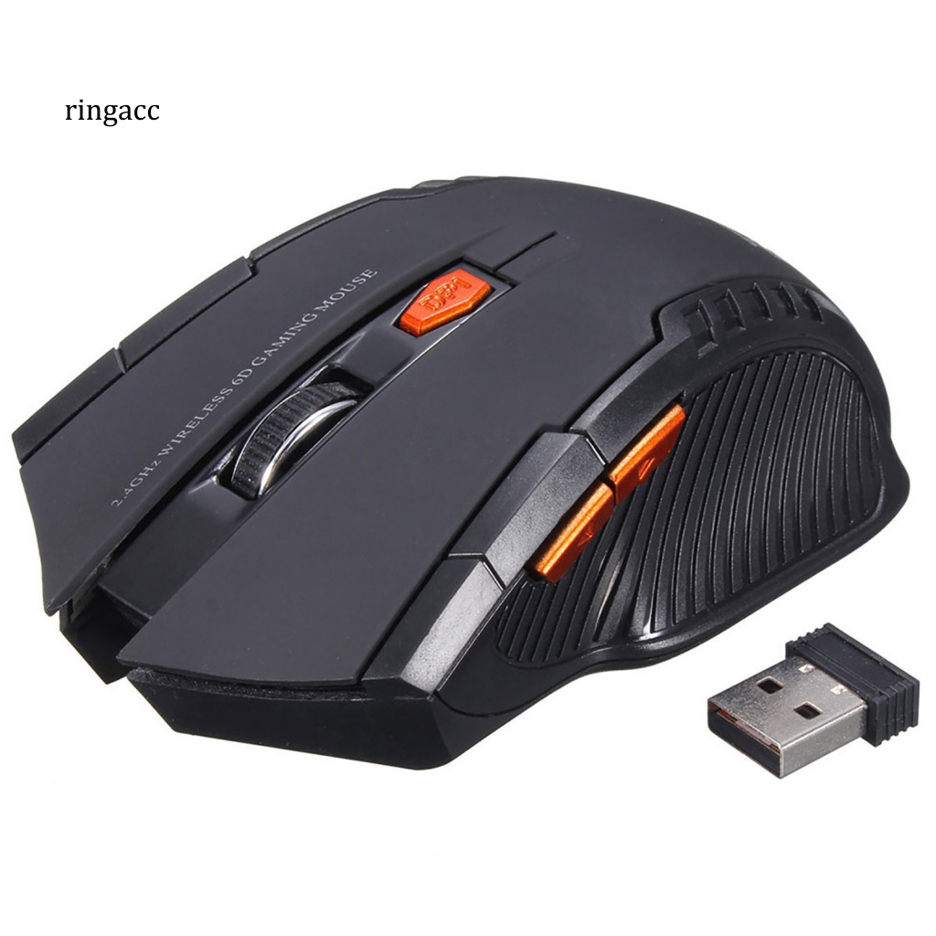 Chuột Quang Gaming RGA Không Dây 2.4G 6 NúT BấM 1600DPI Cho PC / Laptop