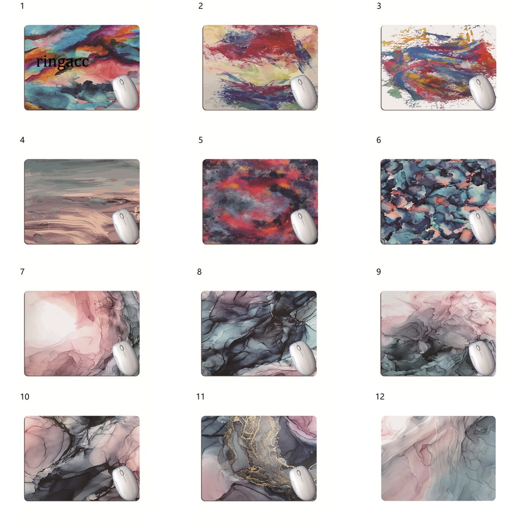 Thảm Lót Chuột RGA RGA Vẽ Tranh Sơn Dầu Đám Mây Mềm Mại Chống Trượt Có Đệm Kê Cổ Tay Cho Văn Phòng