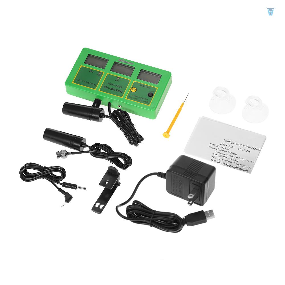 Máy Đo Đa Năng 4 Trong 1 Màn Hình LCD Chất Lượng Nước pH / RH / EC / TEMP