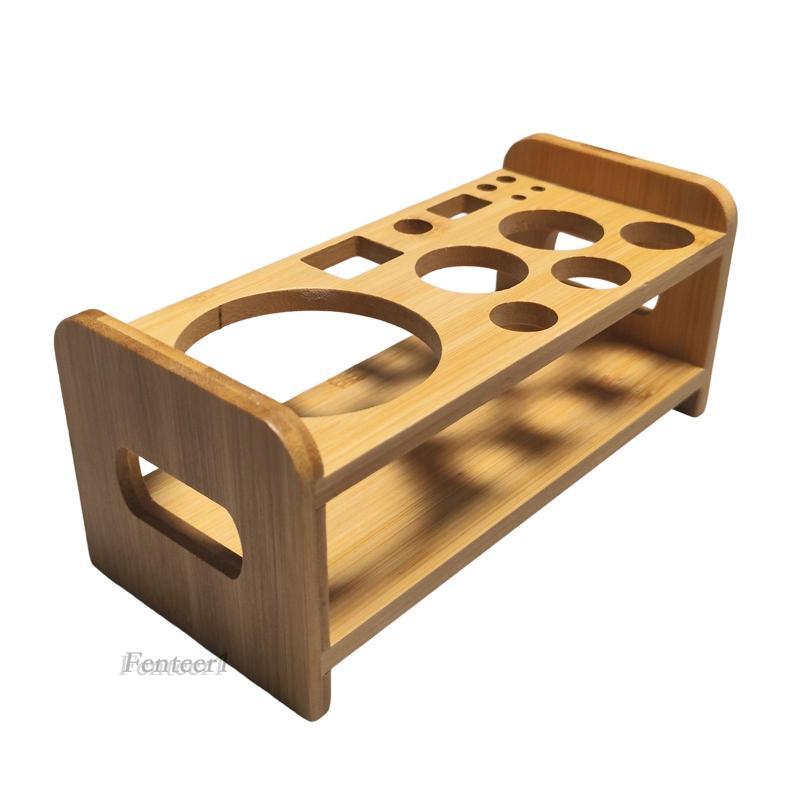 [Fenteer1] Giá Đỡ Bình Lắc Cocktail Bằng Gỗ Ổn Định 13 Lỗ Cho Người Mới