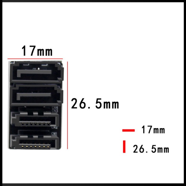 Bảng Mạch Chuyển Đổi Giao Diện Kép Ph572_90 / 180 Độ SATA 7pin