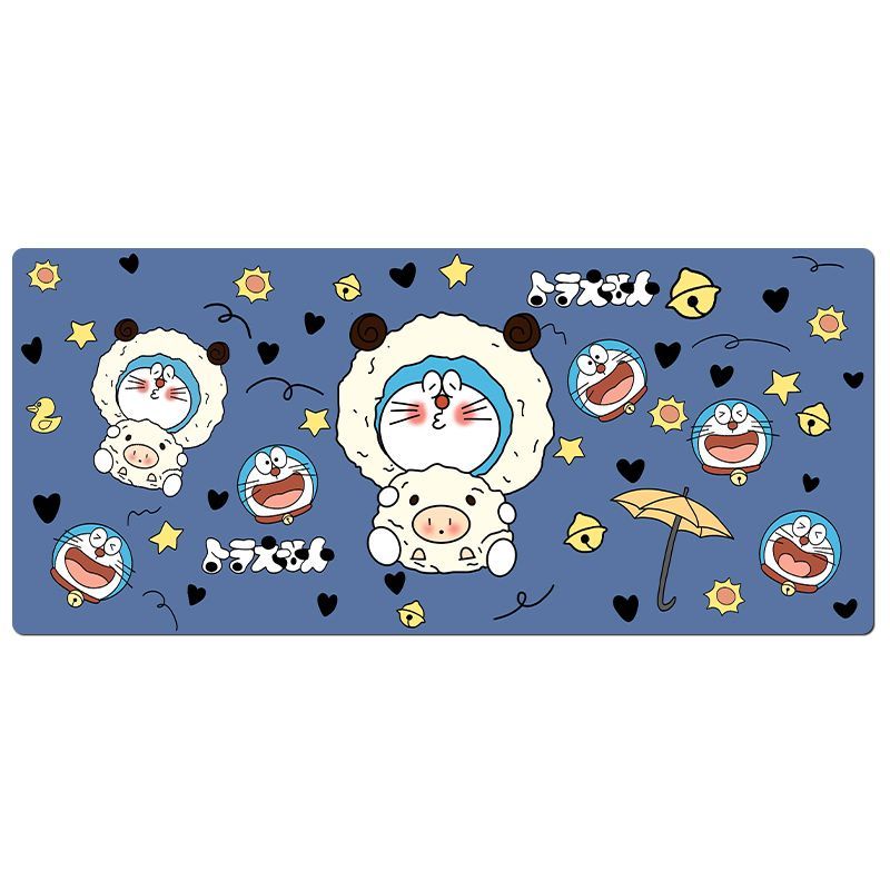 Tấm Lót Chuột Máy Tính 700x300x3mm Chống Trượt In Hình Doraemon Dễ Thương