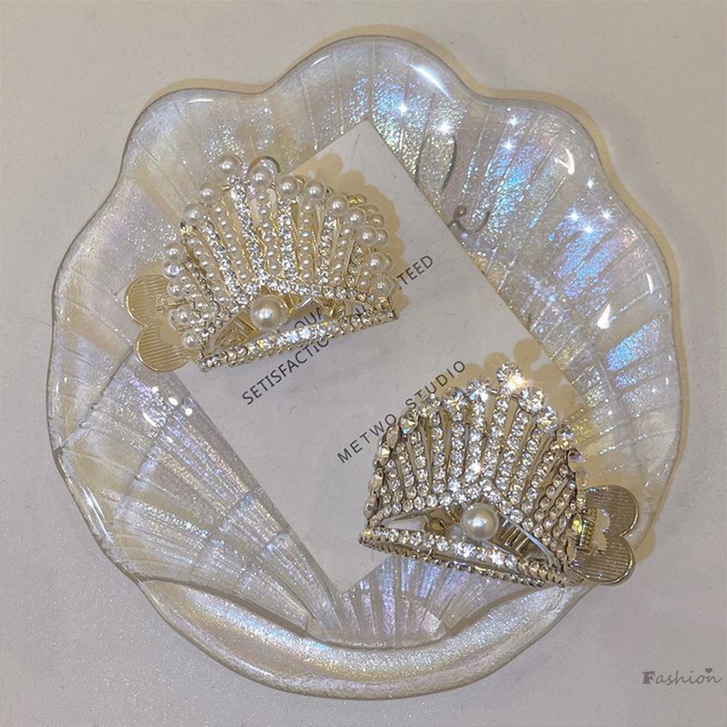 Kẹp Tóc Hình Vương Miện Đính Đá Dễ Thương