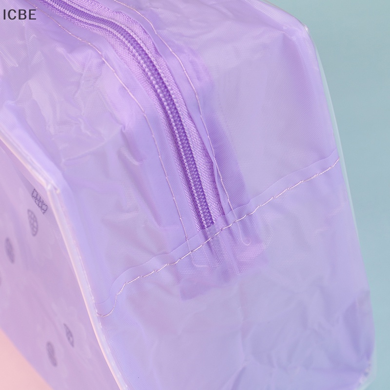 Túi Nhựa PVC Trong Suốt Đựng Mỹ Phẩm / Đồ Vệ Sinh Cá Nhân Tiện Dụng Khi Đi Du Lịch