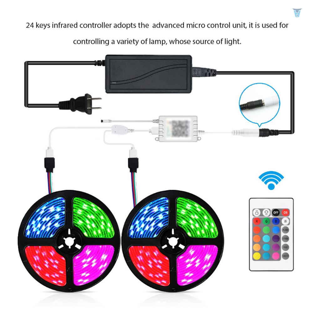 Bộ Điều Khiển Đèn LED Dây Linh Hoạt BT APP 24 Phím IR