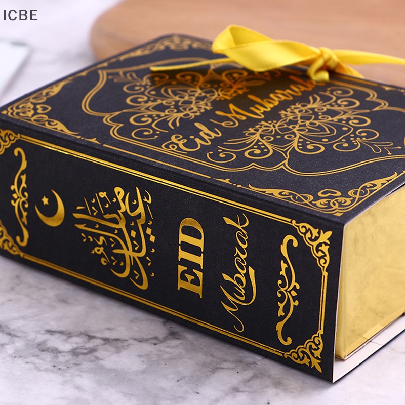 Bộ 5 Hộp Đựng Kẹo Sô Cô La Hình Cuốn Sách Eid Mubarak Ramadan