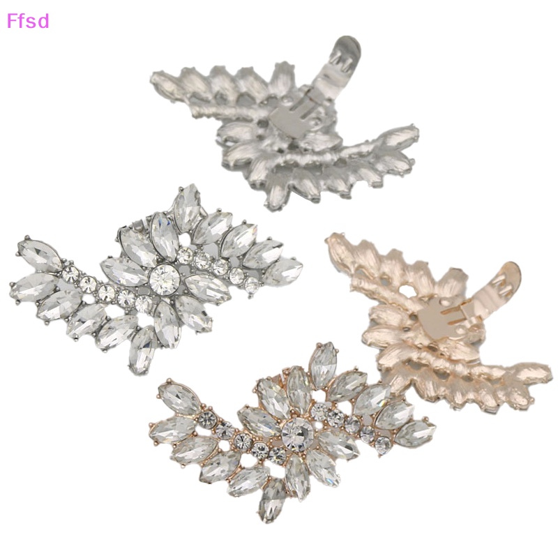 1 Kẹp Đính Đá Lấp Lánh Trang Trí Giày Cao Gót Có Thể Tháo Rời Cho Cô Dâu