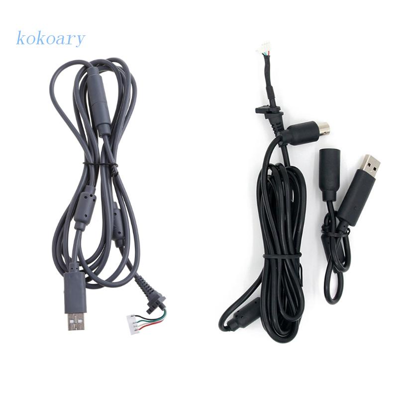Dây Cáp KOK + Đầu Nối Breakaway Thay Thế Cho Tay Cầm Chơi Game Xbox360 Màu Xám Đen